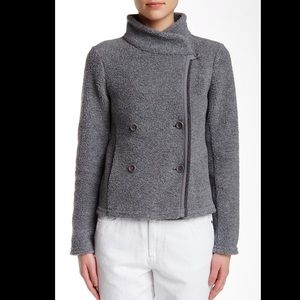James Perse Grey Shrunken Grey Sherpa Jacket S